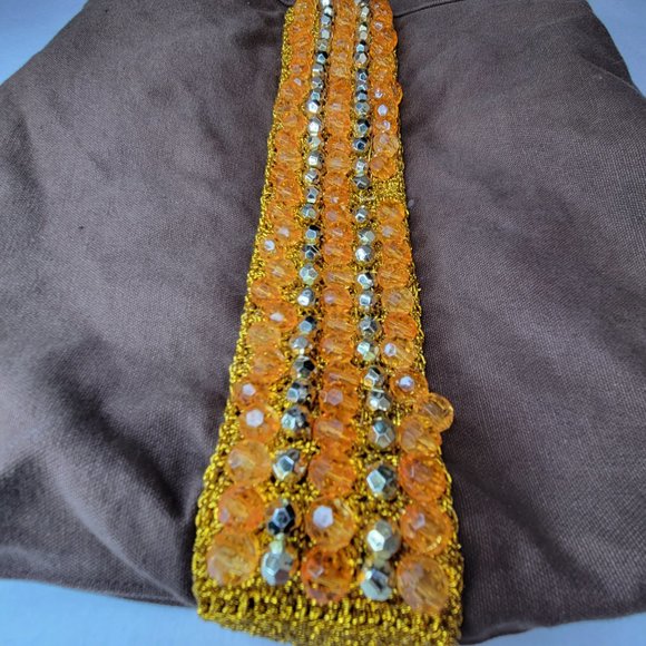 Canvas Mimco Brown Beaded Shoulder Bag - Picture 2 of 10